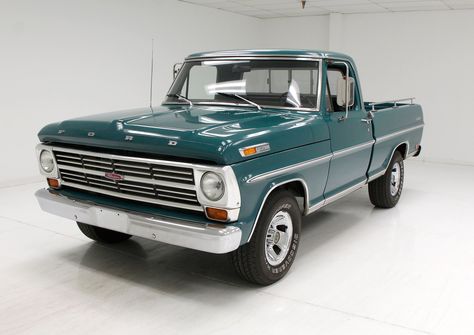 1968 Ford F100, Ford F100, F100 For Sale, Built Ford Tough, Classic Ford Trucks, Black Carpet, Ford F Series, Car Showroom, Chrome Wheels