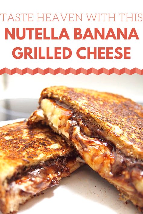 A variation of the classic Amercan snack- this easy recipe for Nutella banana grilled cheese will change your life. Banana Grilled Cheese, Marshmallow Sandwich, Kids Dinners, Strange Food, Fancy Grilled Cheese, Flavor Combos, Grilled Sandwiches, Banana Sandwich, Grilled Cheese Sandwiches