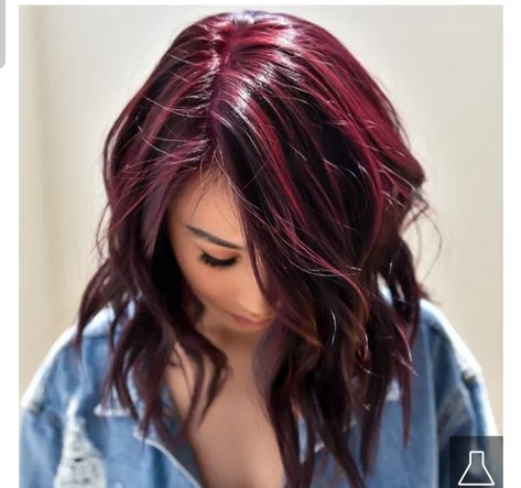 Pelo Color Vino, Magenta Hair Colors, Red Violet Hair, Deep Red Hair, Hair Color Asian, Red Ombre Hair, Magenta Hair, Violet Hair, Red Violet