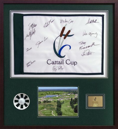 Framed Hole In One Pin Flag & Scorecard Shadow Box only $474.99 - Photo Displays Hole In One Frame Ideas, Hole In One Shadow Box Ideas, Golf Flag Display Ideas, Golf Flag Display, Hole In One Display, Flag Display Ideas, Golf Awards, Custom Framing Ideas, Golf Flag