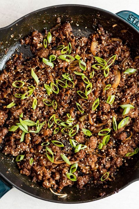 Vegan Bulgogi Recipe, Vegan Bulgogi, Vegan Korean Bbq, Nora Cooks, Bulgogi Sauce, Korean Bulgogi, Vegan Fried Rice, Korean Bbq Beef, Korean Ground Beef