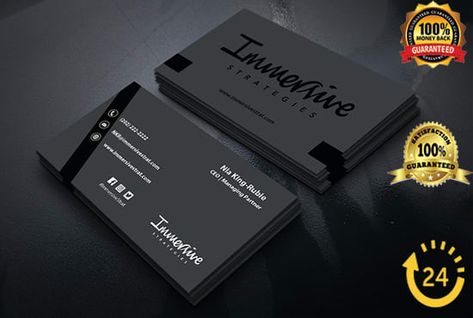 For only $10, Hamzanawaz3 will design elegant double sided business card print ready files. | Hi!I will create a professional business card for your business.I am a professional graphic designer and your business cardwill be specifically designed according to your | Fiverr Busniss Card, Cart Visit, Business Card Stands, Business Card Design Black, Business Things, Unique Business Cards Design, Unique Business Card, Vista Print, Make Business Cards