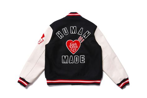 Girls Don't Cry x Human Made Verdy Harajuku Day Capsule | HYPEBEAST Human Made Varsity Jacket, Human Made Clothing, Varsity Design, Girls Don't Cry, Designer Clothing Brands, Human Made, Daily Cleaning, Streetwear Men Outfits, Made Clothing