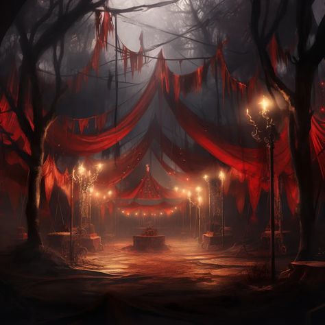 a spooky carnival in a forest - Subscribe to our newsletter for daily generative AI art content. #aiartcommunity #MidJourney #nft #AI #art #painting #nftartist #AIartgallery #DigitalArt #artwork #AIart #generativeart #GenerativeAI #artwork #artist #artistsofinstagram Spooky Carnival, Carnival Fantasy, Creepy Circus, Art Content, Circus Aesthetic, Creepy Carnival, Halloween Circus, Dark Circus, Tunnel Of Love