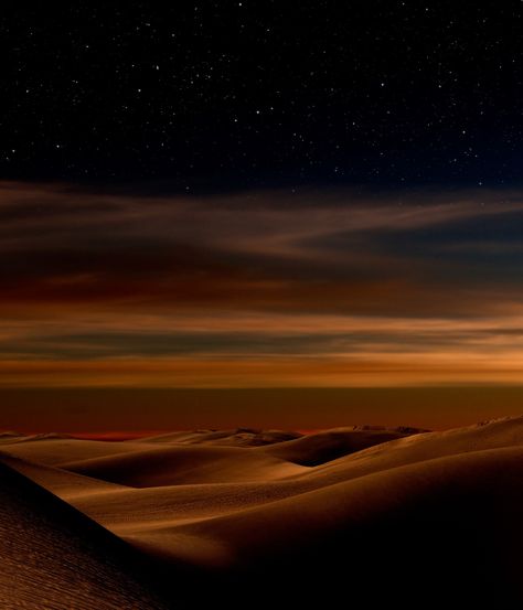 Desert Tent Aesthetic, Desert Night Aesthetic, Dark Desert Aesthetic, Black Sand Desert, Apocalypse Painting, Desert Night Sky, Desert At Night, Earthy Art, Desert Pictures