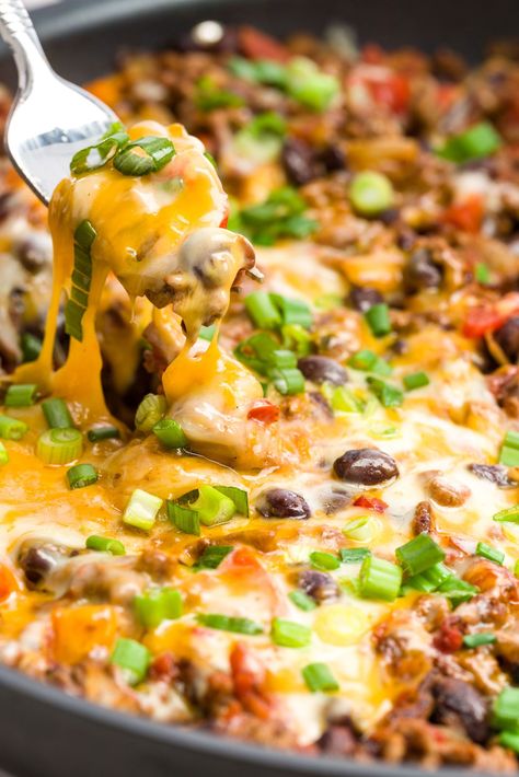 The+50+Most+Delish+Ground+Beef+Recipes  - Delish.com Taco Skillet, Ground Beef Dishes, Dinner With Ground Beef, Ground Beef Recipes Easy, Beef Recipes Easy, Skillet Meals, Tacos Beef, Cooking Recipe, Beef Recipes For Dinner