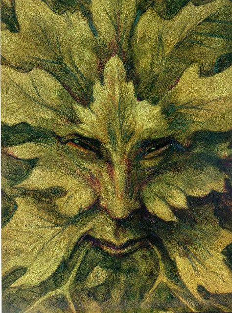 Greenman Tree Tattoo Green, Celtic Oak Tree, Guiseppe Arcimboldo, Oak Tree Tattoo, The Green Man, Brian Froud, Tree Spirit, Celtic Mythology, Celtic Art