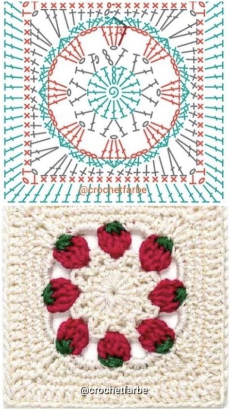 Coquette Granny Square, Crocheted Coasters, Granny Square Crochet Patterns Free, Crochet Granny Square Blanket, Crochet Design Pattern, Crochet Flower Tutorial, Crochet Tapestry, Crochet Square Patterns, Fun Crochet Projects