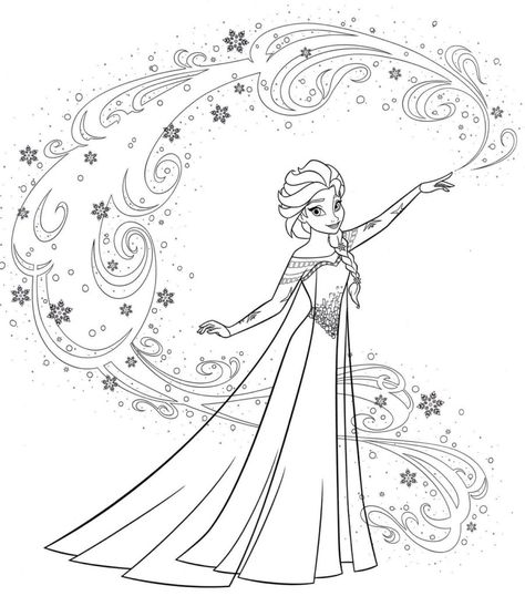 Elsa Coloring, Elsa Coloring Pages, Frozen Coloring Pages, Disney Princess Coloring Pages, Frozen Movie, Princess Coloring Pages, Princess Coloring, Coloring Pages For Girls, Cartoon Coloring Pages