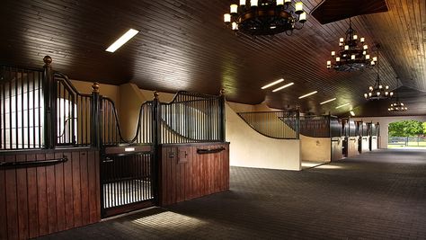 7 Things You’ll Find at Barns of the Ultra-Wealthy | HORSE NATION Wellington Equestrian, Horse Stalls Doors, Custom Horse Stalls, Equestrian Barns, Horse Barn Ideas Stables, Barn Stalls, Stall Door, Dream Horse Barns, Horse Stable