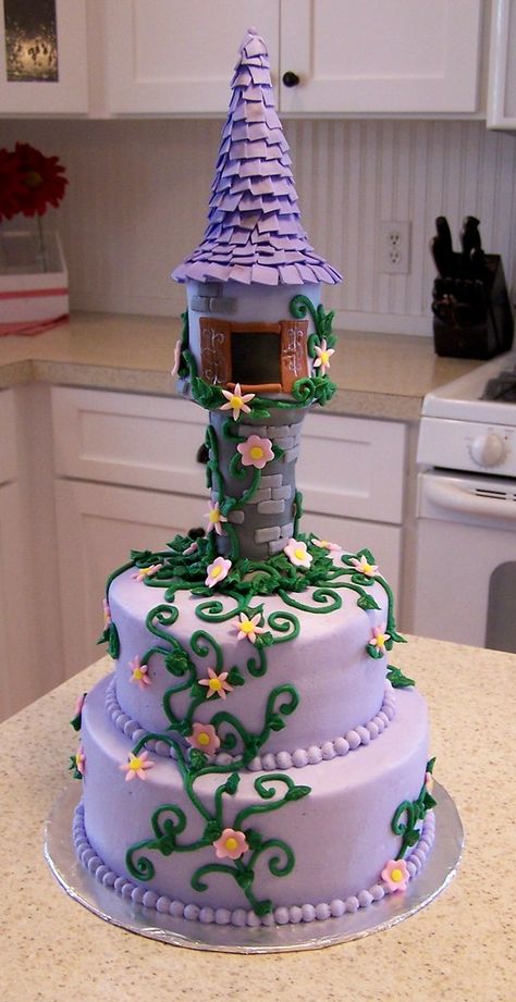 Rapunzel Torte, Tangled Cake, Bolo Rapunzel, Rapunzel Cake, Castle Cake, Crazy Cakes, Disney Cakes, Princess Cake, Graduation Cakes