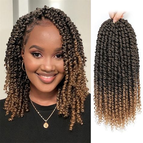 Crochet Passion Twist, Pre Looped Crochet Hair, Passion Twist Crochet, Crochet Hairstyles, Curly Crochet Hair Styles, Twist Styles, Twist Hair, Micro Braids, Hair Twist Styles