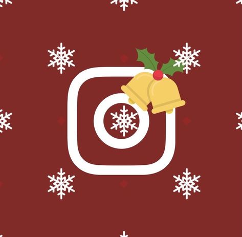 Red Christmas App Icons With Snowflakes, Christmas App Icons Instagram, Aesthetic Christmas Icons For Apps, Instagram Christmas Icon, Christmas Instagram App Icon, Christmas Instagram Icon, App Icon Aesthetic Christmas, Christmas Widgetsmith Icons, Christmas Apps Icons