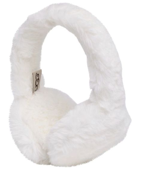 Cute Winter Earmuffs, Earmuffs Aesthetic, Fluffy Ear Muffs, White Earmuffs, White Winter Hat, Ugg Earmuffs, Winter Wishlist, Cute Winter Hats, Fur Earmuffs