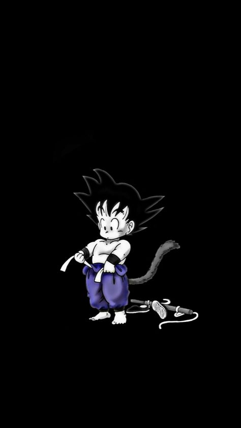 Anime Black Background, Iphone Wallpaper Black, Kid Goku, Black Background Wallpaper, Black Background Images, Iphone Black, Computer Animation, Cartoon Wallpaper Iphone, Wallpaper Black