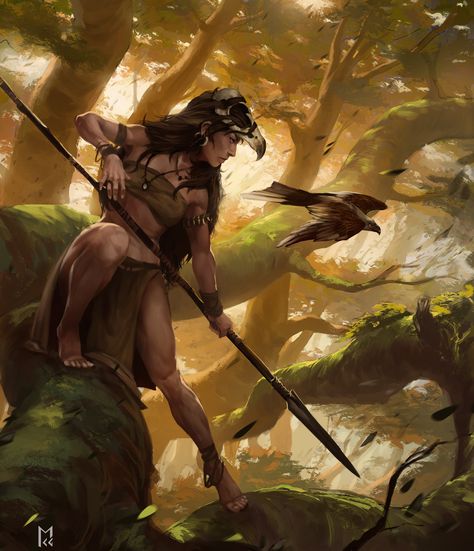 Huntress by Castaguer93 female ranger hunter warrior jungle forest armor clothes clothing fashion player character npc | Create your own roleplaying game material w/ RPG Bard: www.rpgbard.com | Writing inspiration for Dungeons and Dragons DND D&D Pathfinder PFRPG Warhammer 40k Star Wars Shadowrun Call of Cthulhu Lord of the Rings LoTR + d20 fantasy science fiction scifi horror design | Not Trusty Sword art: click artwork for source Armor Clothes, Scifi Horror, Horror Design, Jungle Forest, Heroic Fantasy, High Fantasy, Fantasy Warrior, Arte Fantasy, Fantasy Rpg