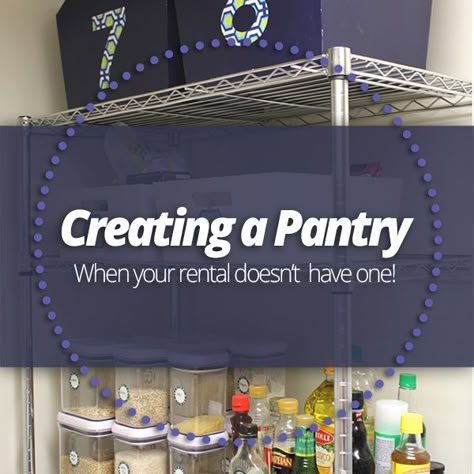 If you don't have a built-in #pantry in your kitchen apartment, here's a simple way to create one! Creating A Pantry, Kitchen Apartment, Diy Pantry, Apartment Life, Apartment Kitchen, First Apartment, Pantry Organization, Apartment Living, Home Hacks