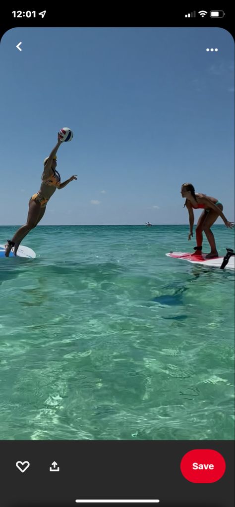 Not my picture, credits to rightful owner! Summer, ocean, clear water, volleyball, sports Paddle Boarding Ocean, Volleyball On Paddle Boards, Volleyball Room, Water Volleyball, Lake Trip, Summer Ocean, Lake Photos, Summer Life, Paddle Boards