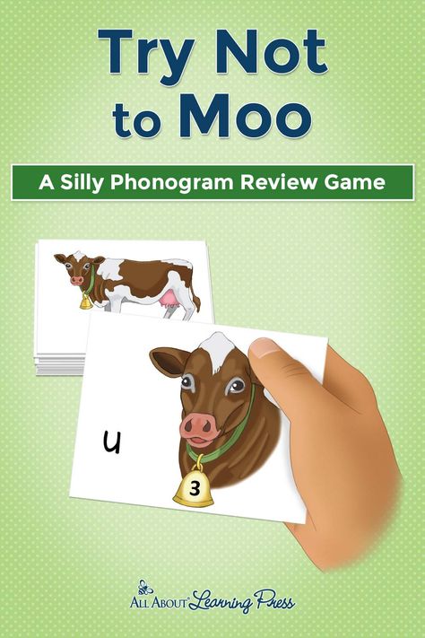 So what do cows have to do with phonograms? Actually…nothing! But the cows in this silly phonogram game will make reviewing phonograms like S, CH, and AY a ton of fun for your child. But whatever you do, try not to moo! #phonograms #homeschool #classroom #teacher #teaching #review Reading Games For Kids, All About Spelling, Phonics Ideas, Homeschool Freebies, Small Group Activities, Cute Game, Speech And Language Therapy, Reading Games, Teacher Teaching