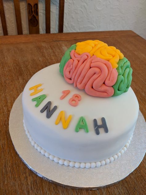 Brain psychology cake Psychology Cake, 19th Birthday Cake, Brain Cake, 19th Birthday Cakes, Brain Psychology, About Psychology, 19th Birthday, Healthy Lifestyle Food, 21st Birthday