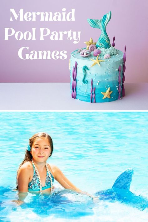 Swimmingly Fun Mermaid Birthday Party Games - Fun Party Pop Mermaid Birthday Party Games, Mermaid Games, Mermaid Party Games, Mermaid Song, Mermaid Pool Parties, Pool Party Games, Printable Bingo Games, Mermaid Pool, Party Games For Kids