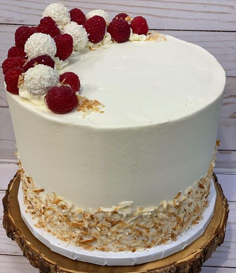 Marci Abshire’s Instagram profile post: “Coconut cake with raspberry filling. The cake smelled wonderful. #coconut #coconutcake #raspberry #cake #birthdaycake #eatcakeforbreakfast…” Coconut Raspberry Cake, Coconut Cake Decoration, Raspberry Filling, Raspberry Cake, Coconut Cake, Breakfast Cake, Cake Designs Birthday, Toasted Coconut, Creative Cakes