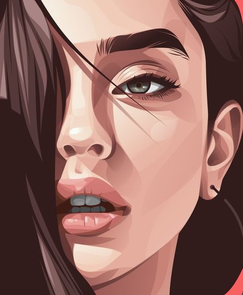 Corel Draw Design, Vector Portrait Illustration, Caricature Cartoon, Digital Portrait Illustration, Portrait Cartoon, Digital Portrait Art, Illustration Art Girl, Vector Portrait, Art Et Illustration