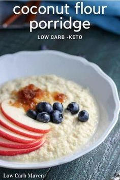 Flour Porridge, Low Carb Oatmeal, Low Carb Cereal, Desayuno Keto, Low Carb Maven, Coconut Flour Recipes, Porridge Recipes, Paleo Recipe, Low Carb Diets