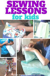 Teach your young child or teen to sew with these simple sewing lessons for kids that include lessons and project ideas. First Sewing Machine Project Simple, 4h Sewing Project Ideas, Simple Sewing For Kids, Easy Sewing Projects For Beginners Kids, First Sewing Projects For Kids, Sewing Projects For Beginners Kids, Kids Sewing Projects Beginner, Beginner Sewing Projects For Kids, Easy Sewing For Kids