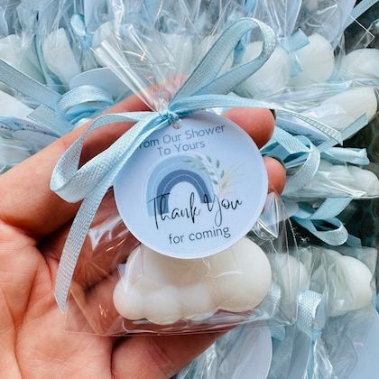 Cloud Baby Shower Theme, Cloud Soap, Miniature Goats, Baby Shower Boho, Baby Shower Souvenirs, Cloud Theme, Moon Baby Shower, Cloud Shape, Chocolate Favors