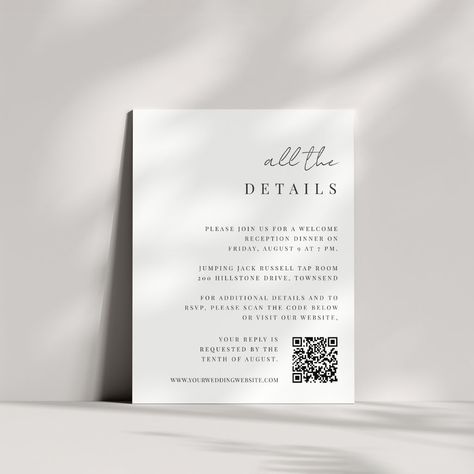 Wedding Invite Details, Wedding Stationery Suite, Wedding Details Card, Wedding Enclosure Cards, Script Lettering, Craft Wedding, Tap Room, Event Invitation, Elegant Invitations