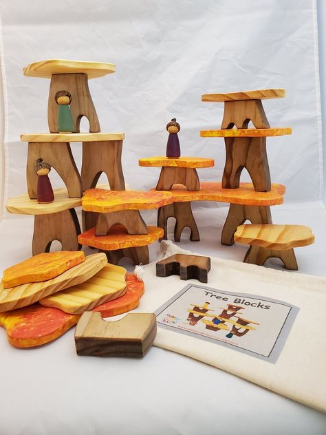 Tree Building, Blocks Preschool, Bristol Tn, Enchanted Tree, Block Play, Handmade Tree, Magical Tree, Natural Toys, Forest Creatures