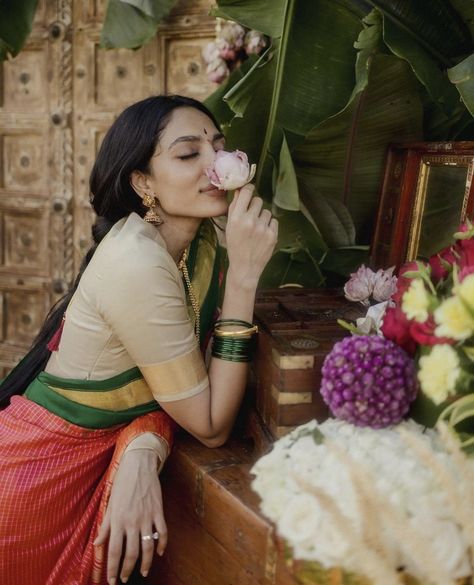 Shobhita Dhulipala Saree, Sobhita Dhulipala, Naga Chaitanya, Mumbai Wedding, Simple Saree Designs, Beauty In Simplicity, And So It Begins, South Indian Weddings, Indian Photoshoot