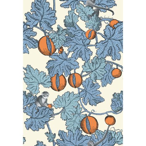 Frutto Proibito - Hyacinth & Orange | Kravet Orange Wallpaper Pattern, Fornasetti Wallpaper, Lee Jofa Wallpaper, Cole And Son Wallpaper, Wallpaper Rolls, Orange Wallpaper, Wallpaper Size, Fabric Houses, Leaf Wallpaper