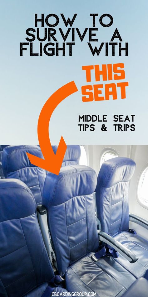 The Airplane Middle Seat. We’ve all been there. You glance at your boarding pass and realize you are stuck in the airplane middle seat. Gasp! The horror! Here's how to survive the airplane middle seat! middle seat airplane long flights stay comfortable on a plane flying tips boarding a flight airport life hacks flying tips airport travel tips airport travel plane travel airport tips first time plane tips airport quotes airport tips and tricks travel airport airport hacks tips airplane hacks Airplane Seat Hacks, Airline Hacks Tips And Tricks, Airplane Comfort Hacks, Long Airplane Rides Tips, Air Plane Hacks, Plane Hairstyles Long Flight, Flight Hairstyles, Plane Exercises, Airplane Must Haves