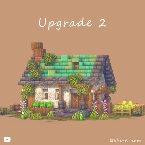 I made a cute starter house for your 1.17 minecraft world! This is an upgrade version of my basic starter house. Watch on my chennel! Minecraft Small House, Minecraft Starter House, Case Minecraft, Cottagecore House, Rumah Minecraft Sederhana, Starter House, House Tutorial, Minecraft Structures, Minecraft House Plans