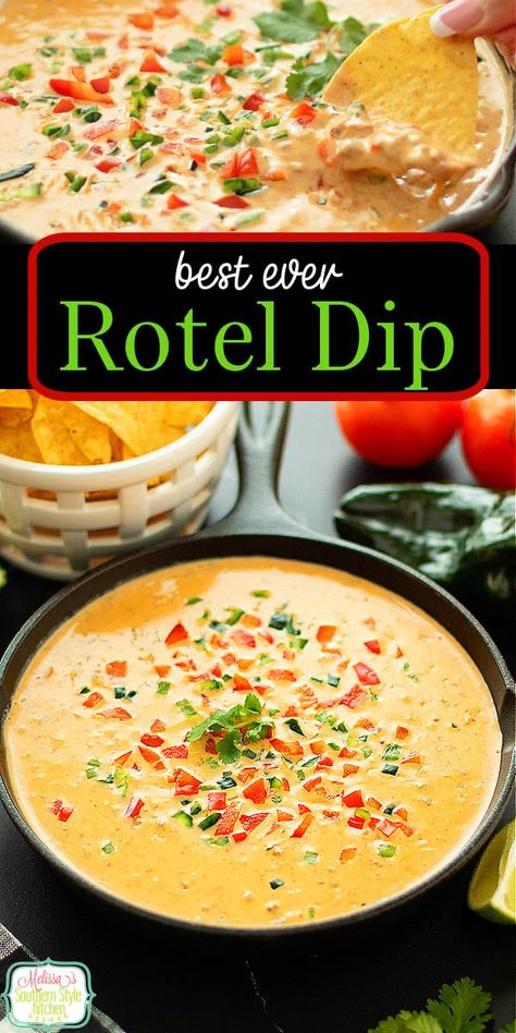 Rotelle Dip, Rotel Cheese Dip, Velveeta Recipes, Melissas Southern Style Kitchen, Rotel Dip, Pork Breakfast Sausage, Awesome Appetizers, Cheese Dip Recipes, Delicious Appetizer Recipes