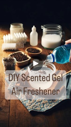 Gel Air Freshener, Gelatin Powder, Small Plastic Containers, Diy Scent, Diy Cleaning Products Recipes, Plastic Container, Cleaning Recipes, Cleaning Ideas, Plastic Containers