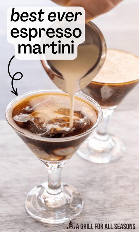 Best Espresso Martini Recipe, Creamy Espresso Martini, Easy Espresso Martini, Coffee Martini Recipe, Best Espresso Martini, Vodka Martinis, Easy Espresso, Espresso Vodka, Vodka Cocktails Easy