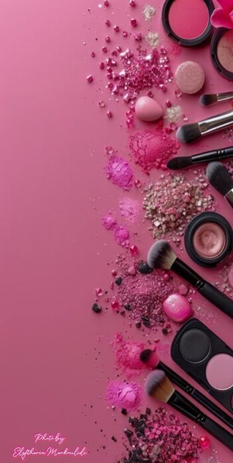 Makeup Background Wallpapers Beauty, Makeup Backgrounds Wallpapers, Beauty Marketing Ideas, Cosmetics Wallpaper, Hot Pink Makeup, Background Makeup, Makeup Backgrounds, Cute Wallpapers For Android, Makeup Wallpaper