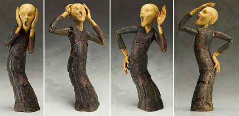 Edvard Munch's The Scream Is Infinitely More Horrific as an Action Figure Munch Scream, Scream Painting, Painting Installation, Impressionism Monet, Ceramics Sculpture, Paper Mache Clay, Mary Cassatt, Tortured Soul, The Scream