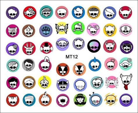 Monster High Printables, Skull Monster, Skull Icon, Cartoon Skull, Arte Monster High, Monster High Pictures, Quality Tattoo, Cartoon Face, Moster High