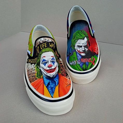 Joker Dc Art Sneaker For Men And Women Art Sneaker Design Gift For Fans Custom Shoes Slip On Shoes. Stride with confidence in these sleek sneakers, boasting a striking dinosaur print with floral touches for a unique spin on classic footwear.". #joker dc #women art #Shoes #shirtless Bratz Halloween Costume, Wolf Costume, Dc Art, Sneaker Design, Custom Fans, Light Blue Shirts, Women Art, Shoe Print, Designer Sneakers