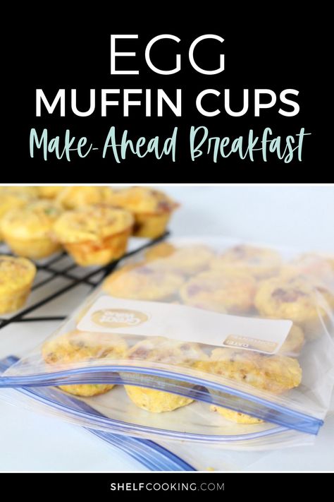 Looking for a fun way to provide a little extra pick-me-up in the mornings? These egg muffin cups are perfect for breakfast and they're freezer-friendly, too! Whip up a batch and eat 'em while they're hot. Freezer Egg Cups, Egg Cups Breakfast Freezer, Egg Muffins Healthy Make Ahead Freezer Breakfast Sandwiches, Freezer Breakfast Muffins, Freezer Egg Muffins, Freezer Muffins, Freezer Eggs, Freezer Breakfast Meals, Easy Egg Muffins