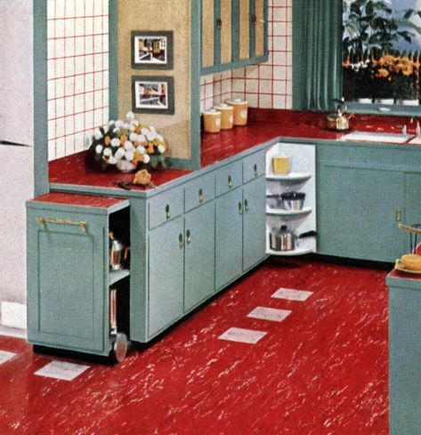 22 great vintage kitchen design ideas you don't see much anymore - Click Americana 1950 Kitchen, 60s Kitchen, Vintage Kitchen Cabinets, Old Fashioned Kitchen, 1950s Kitchen, Retro Appliances, Sink Kitchen, Kitchen Concepts, Kitchen Design Trends