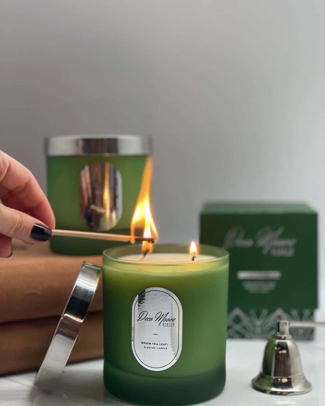 Crafted with pure joy and serenity, the Green Tea Leaves Scented Dual Wick Candle is a wonderful way to freshen any room. Artisan fragrance delivers a soothing aroma of green tea leaves embracing you in great calmness. #Candle #ScentedCandles #Decor #Home #London #UK #Design Green Tea Leaves, Chinese Emperor, Home London, Uk Design, Day Glow, Unique Fragrance, Wick Candle, Pure Joy, Healing Power