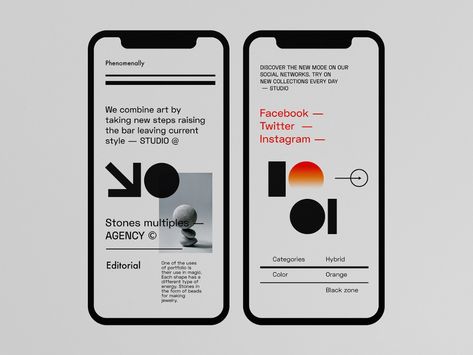 Typography App, Mobile Architecture, App Concept, Mobile Ux, Directory Design, Minimalist Layout, Mobile Ui Design, Website Design Layout, App Design Inspiration