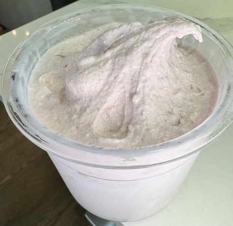 Ninja Creami Protein Strawberry Cheesecake Ice Cream - Cook Like Lauren Protein Strawberry Cheesecake, Lemon Blueberry Bars, Strawberry Cheesecake Ice Cream, Blueberry Bars, Creami Recipes, Pint Of Ice Cream, Sugar Free Cheesecake, Cheesecake Ice Cream, Peanut Butter Granola