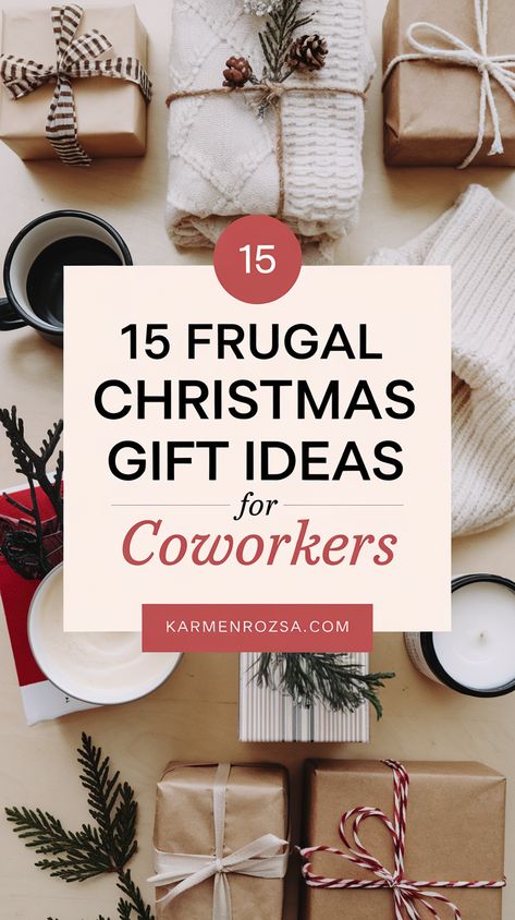 15 Frugal Christmas Gift Ideas for Neighbors and Coworkers - Karmen Rozsa Design Diy Christmas Gift Ideas For Coworkers, Affordable Christmas Gifts For Coworkers, Low Budget Christmas Gifts, Low Budget Gift Ideas, Christmas Ideas For Coworkers, Coworkers Christmas Gifts Ideas, Co Workers Christmas Gift Ideas, Co Worker Christmas Gift Ideas, Gift Ideas For Coworkers Christmas