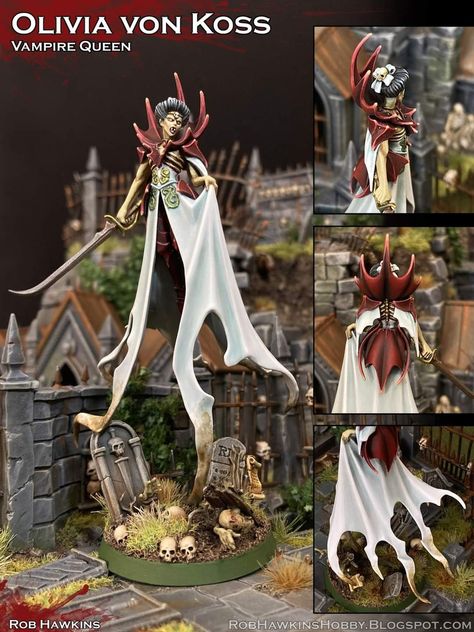 Warhammer Vampire Counts, Tomb Kings, Vampire Counts, Fantasy Figurine, Warhammer Figures, Female Vampire, Fallout Art, Vampire Queen, Game Workshop